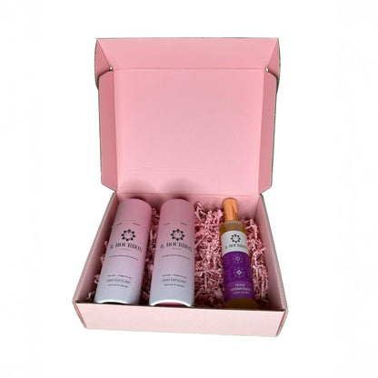 Box Promotionnelle : Huile hydratante + Gants exfoliants